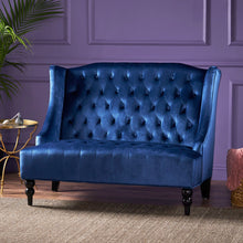 Load image into Gallery viewer, Nurturing - Upholstered Loveseat With Wing Back And Diamond Tufting

