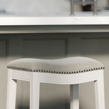 Load image into Gallery viewer, Modern Stool &amp; Nail Head Detailing
