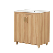 Load image into Gallery viewer, 30" Bathroom Vanity With Sink, Cabinet With Doors And Drawer, Rectangular Shape - Natural
