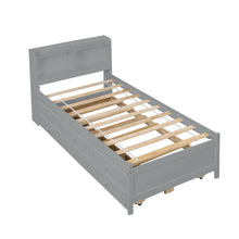 Load image into Gallery viewer, Twin Bed with Twin Trundle,Drawers,Grey
