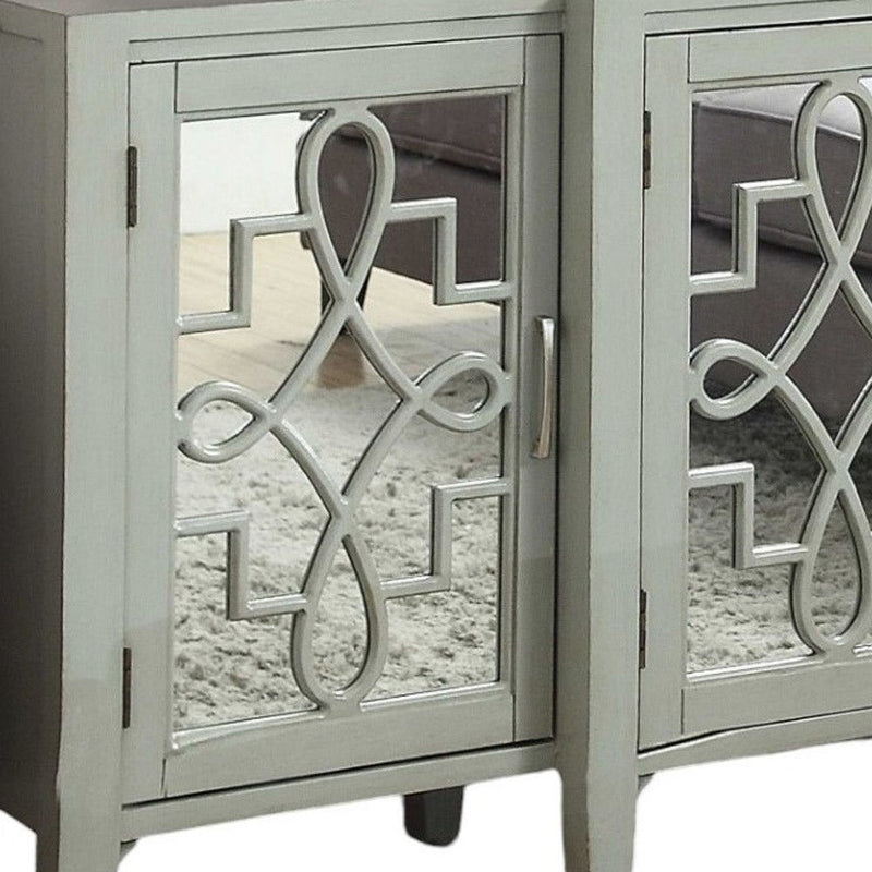 Solid Wood Console Table - Gray