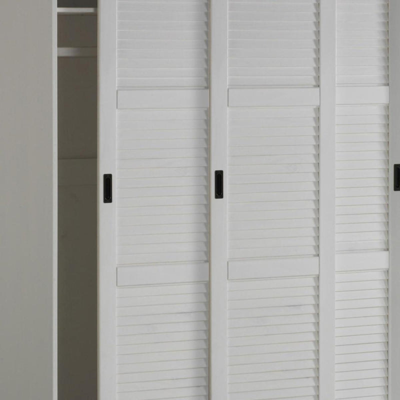 Solid Wood Three Door Combo Dresser (765046) - White