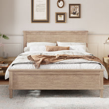 Load image into Gallery viewer, Mid-Century Platform Bed With Headboard And Slat Support, No Box Spring Needed
