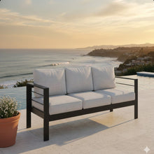 Load image into Gallery viewer, All-Weather Patio Sofa &amp; Cushions, 3 Seat Outdoor Couch
