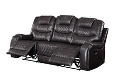 Load image into Gallery viewer, Braylon - Magnetite Synthetic Leather Manual Recliner Sofa - Brown
