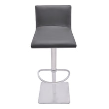 Load image into Gallery viewer, Swivel Backless Adjustable Height Bar Chair - Gray / Silver
