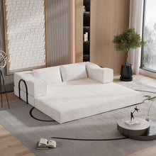 Load image into Gallery viewer, 3 Seat Folding Floor Couch &amp; King Size Bed Mattress
