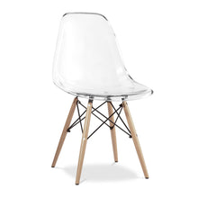 Load image into Gallery viewer, Heavy Duty Plastic Wood Dining Side Chair - Clear
