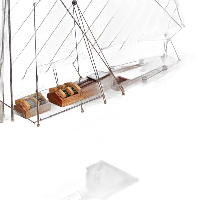Hand Painted Model Boat (624665) - Light Brown