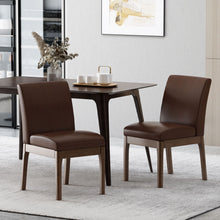 Load image into Gallery viewer, Modern Dining Chair With Upholstery - Dark Brown

