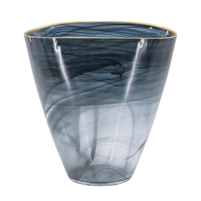 Abstract Swirl Art Table Vase - Charcoal
