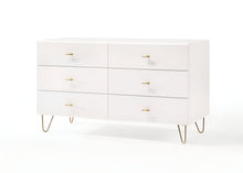 Load image into Gallery viewer, Six Drawer Wood Double Dresser - White
