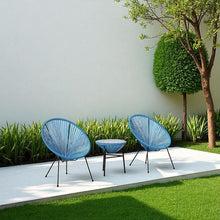 Load image into Gallery viewer, Outdoor Conversation Set With Ergonomic Lounge Chairs And Tempered Glass Table

