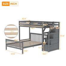 Load image into Gallery viewer, Loft Bed With Staircase And Storage
