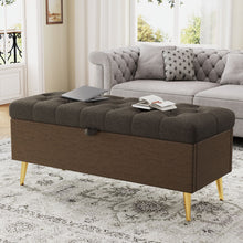 Load image into Gallery viewer, Modern Tufted Storage Ottoman Bench With Metal Legs
