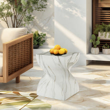 Load image into Gallery viewer, Outdoor End Table, Round Side Table For Patio And Garden - Marble
