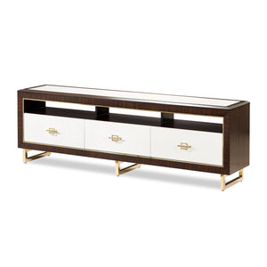Belmont Place - Media Cabinet - White / Dark Brown