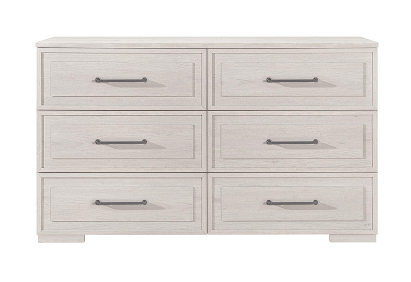 Wood Six Drawer Double Dresser (766563) - Beige