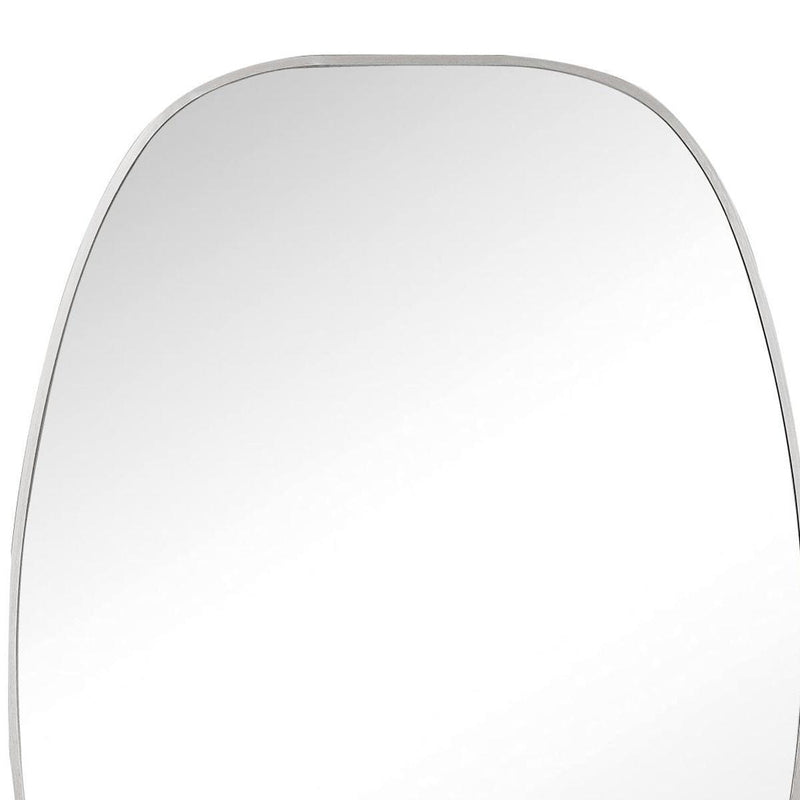 Aluminum Oval Framed Bathroom Vanity Mirror (756116) - Silver