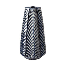 Load image into Gallery viewer, Abstract Table Vase - Navy Blue / White

