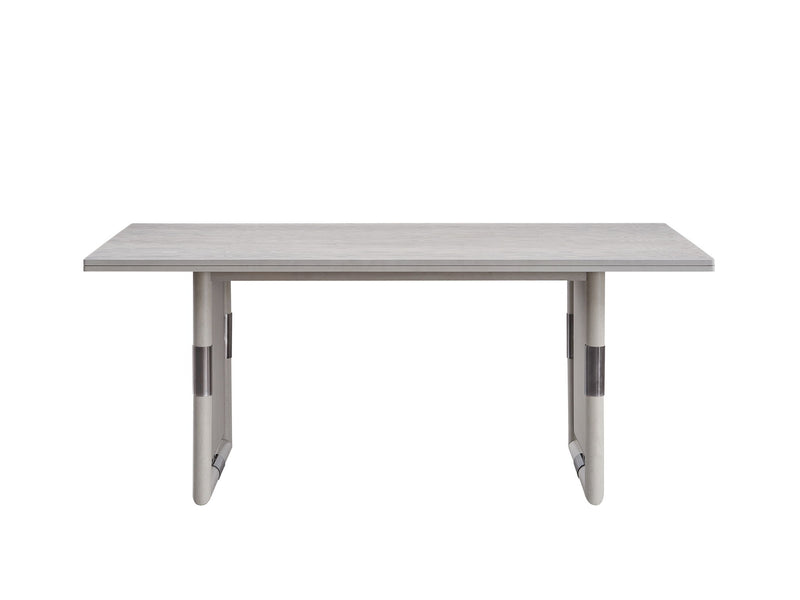 72" Wood Double Pedestal Base Dining Table - Natural