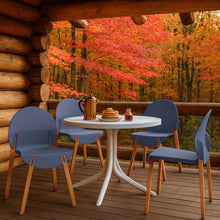 Load image into Gallery viewer, 4 Piece Set Of Single Chairs, Traditional Elements With Round Table
