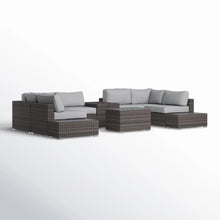 Load image into Gallery viewer, Wicker Sectional Seating Group With Plush Cushions

