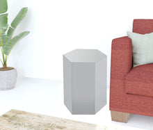 Load image into Gallery viewer, Manufactured Wood Hexagon End Table - Light Gray
