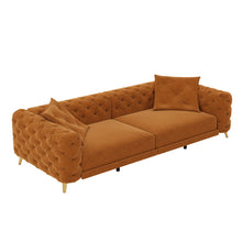 Load image into Gallery viewer, 3 In 1 Convertible Sleeper, Deep Seat Pull Out Sofa Bed, Button Tufted
