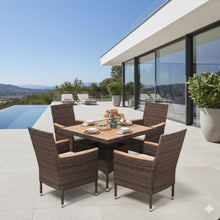 Load image into Gallery viewer, 5 Piece Patio Dining Set With Table
