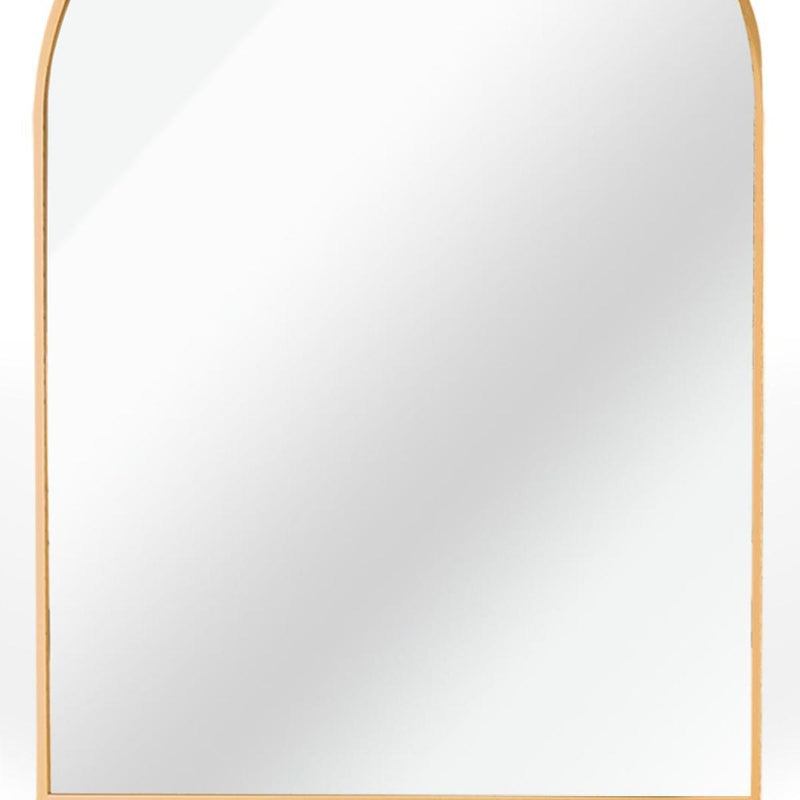 Aluminum Arch Framed Bathroom Vanity Mirror (756070) - Gold