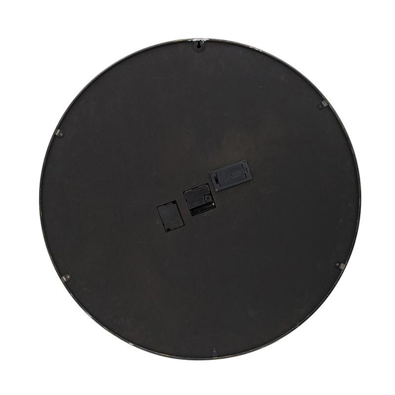 Circle Analog Exposed Gear Wall Clock - Black / Gray