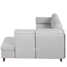 Load image into Gallery viewer, 97.2&quot; Modern Linen Fabric Sofa, L-Shape Couch with Chaise Lounge,Sectional Sofa with one Lumbar Pad,Gray
