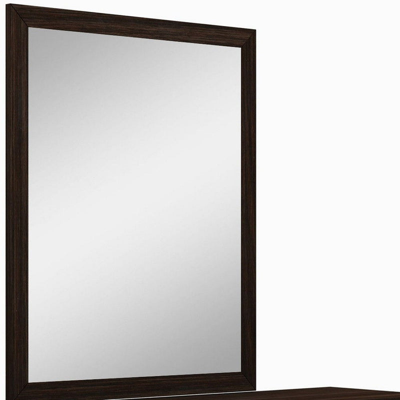 43" Framed Dresser Mirror - Dark Brown