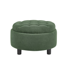 Load image into Gallery viewer, Storage Round Footstool Table Ottoman
