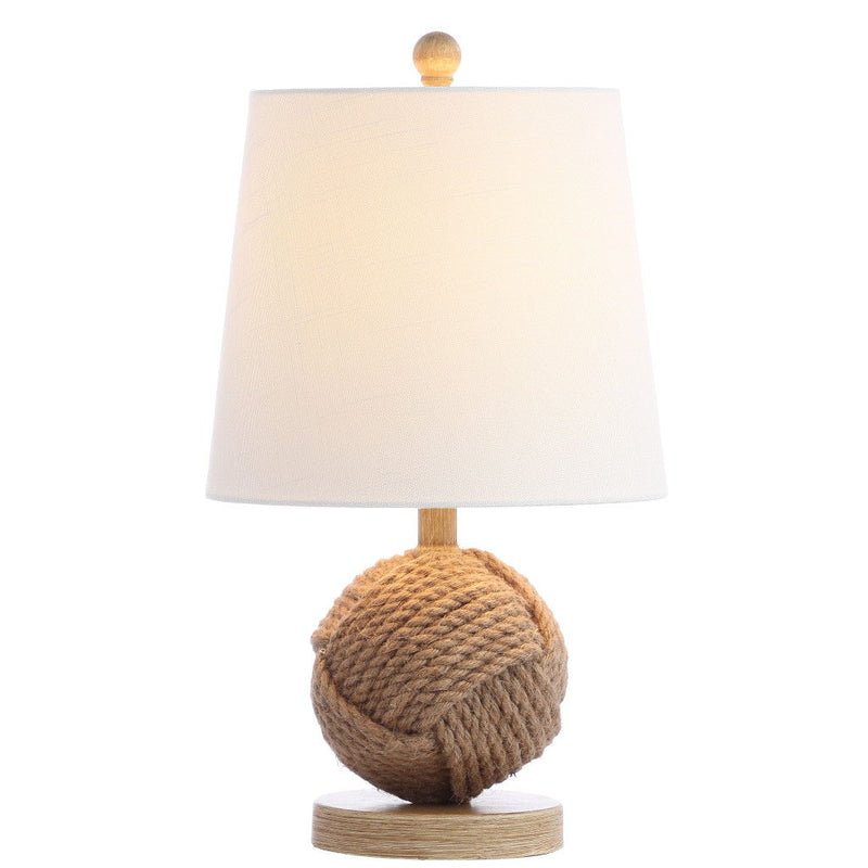 18" Novelty Table Lamp LED With Globe Shade - Natural