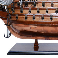 Load image into Gallery viewer, Hand Painted Model Boat (624649) - Dark Brown / Beige

