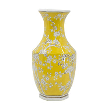 Load image into Gallery viewer, Chinoiserie Floral Porcelain Table Vase (565444) - Yellow / White
