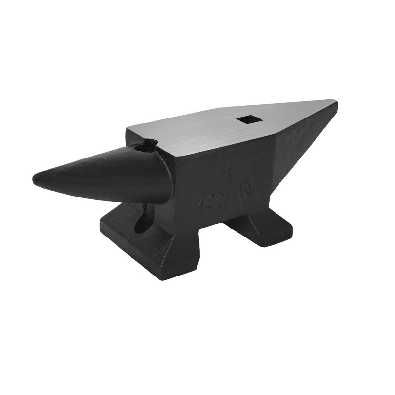 22 Lbs High Hardness Rugged Round Horn Anvil Blacksmith - Black