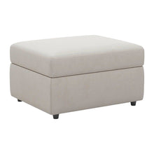 Load image into Gallery viewer, Velvet Storage Ottoman (714336) - Beige / Black
