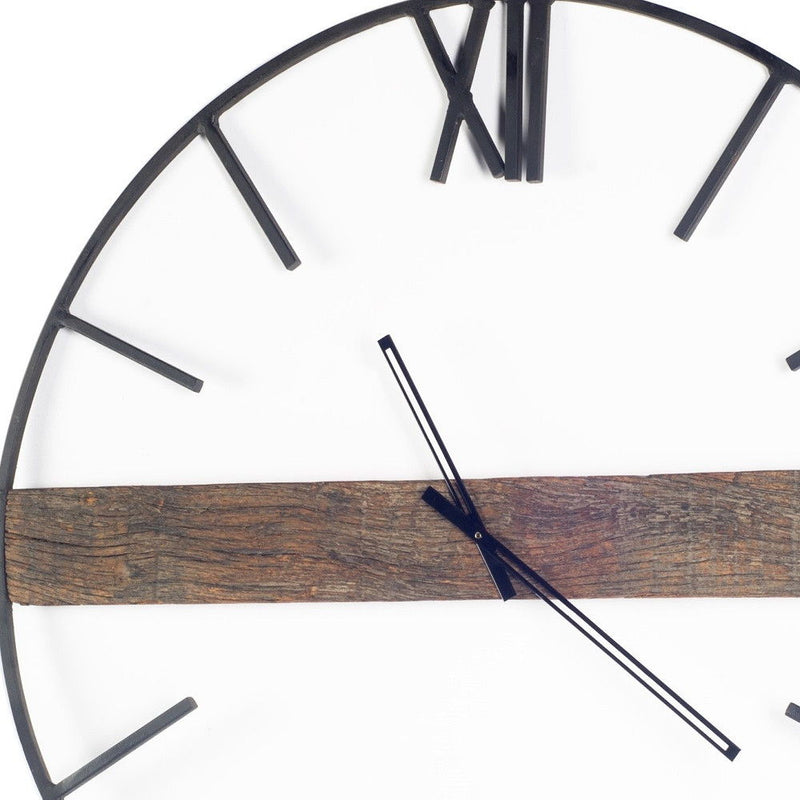 Circle Skeleton Wall Clock (376237) - Black