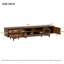Load image into Gallery viewer, Modern TV Stand With Fluted Glass Doors &amp; 2 Drawers
