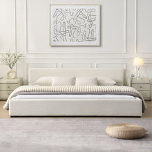 Load image into Gallery viewer, Elegant Wide Bed With Soft Fabric Upholstery
