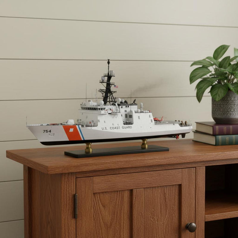 Hand Painted Model Boat (624365) - White