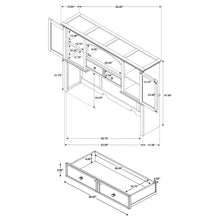Load image into Gallery viewer, Stigham - 5 Drawer Credenza With Hutch - Oak
