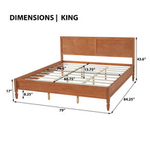 Load image into Gallery viewer, Classic Platform Bed Frame With Panel Headboard

