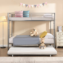 Load image into Gallery viewer, METAL BUNK BED WITH TRUNDLE  SILVER
