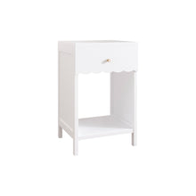 Load image into Gallery viewer, Nightstand With Drawer And Open Shelf, Scalloped Edge Bedside Table
