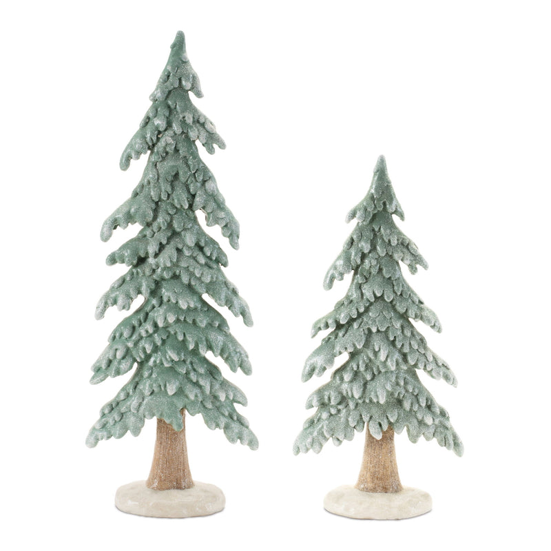 Poly Tabletop Sculpture (Set of 2) - Green / White