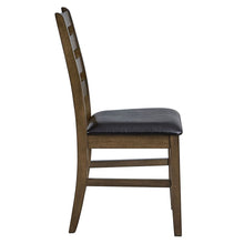 Load image into Gallery viewer, Damica - Side Chair (Set of 2) - Brown Synthetic Leather &amp; Walnut
